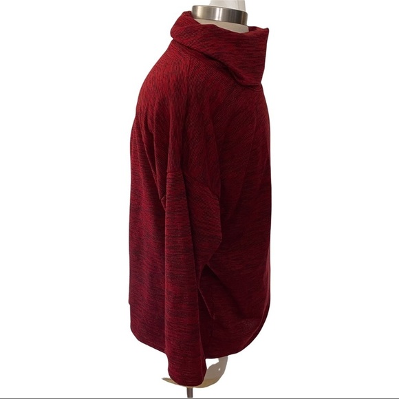 Nally & Millie Red Black Melange Cowl Neck Wrap XL - Picture 6 of 11